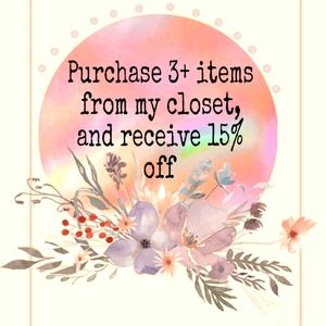 15% OFF YOUR PURCHASE!